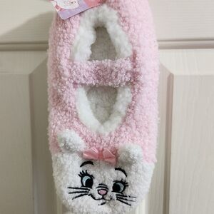 Disney Aristocats Marie Pink Slipper Socks Womens 7-9.5 NEW